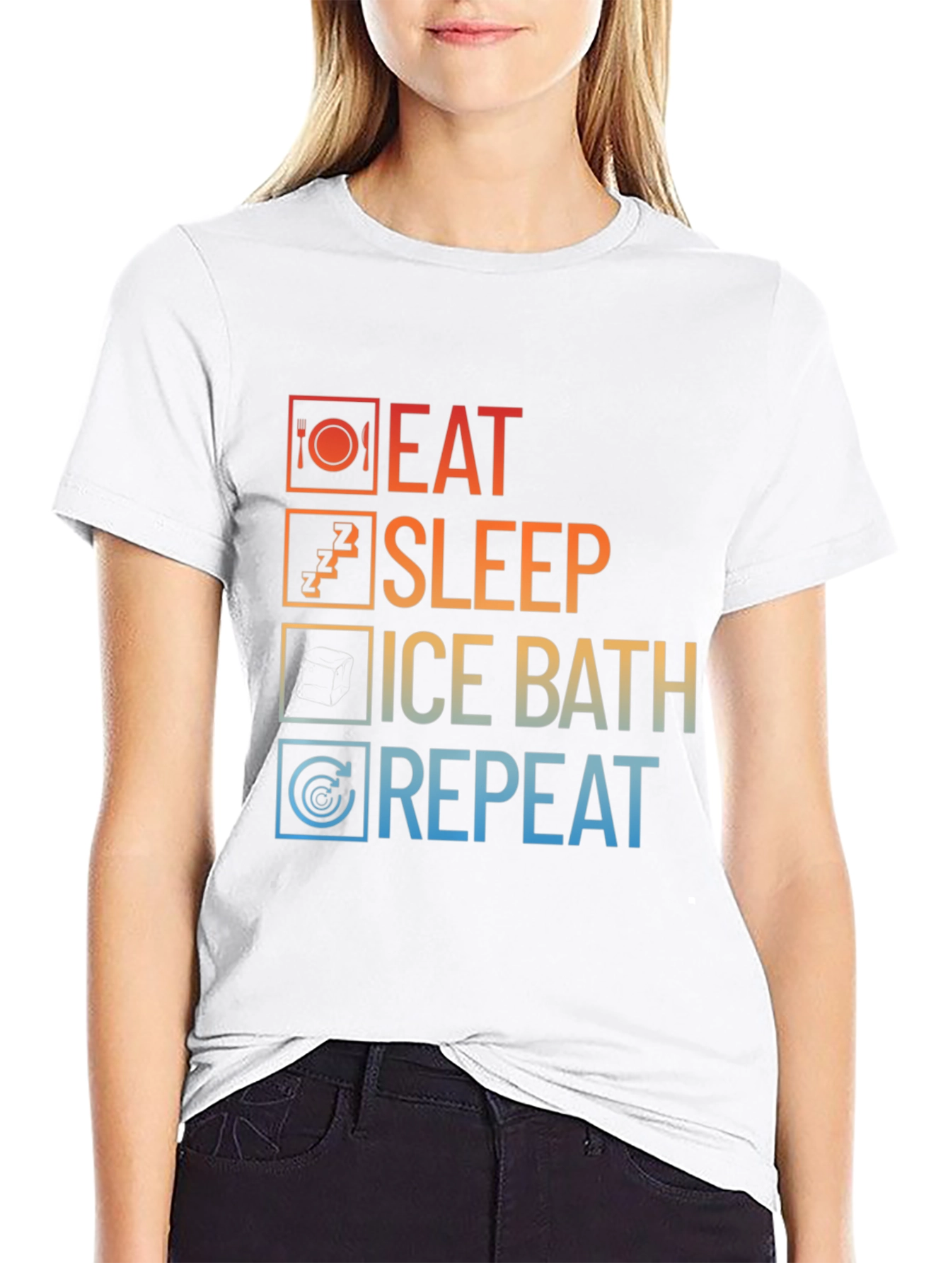 Eat Sleep Ice Bath Repeat Graphic Tee