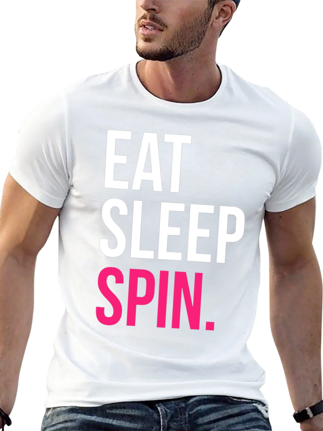 Eat Sleep Spin T-Shirt - Fitness Enthusiast Tee