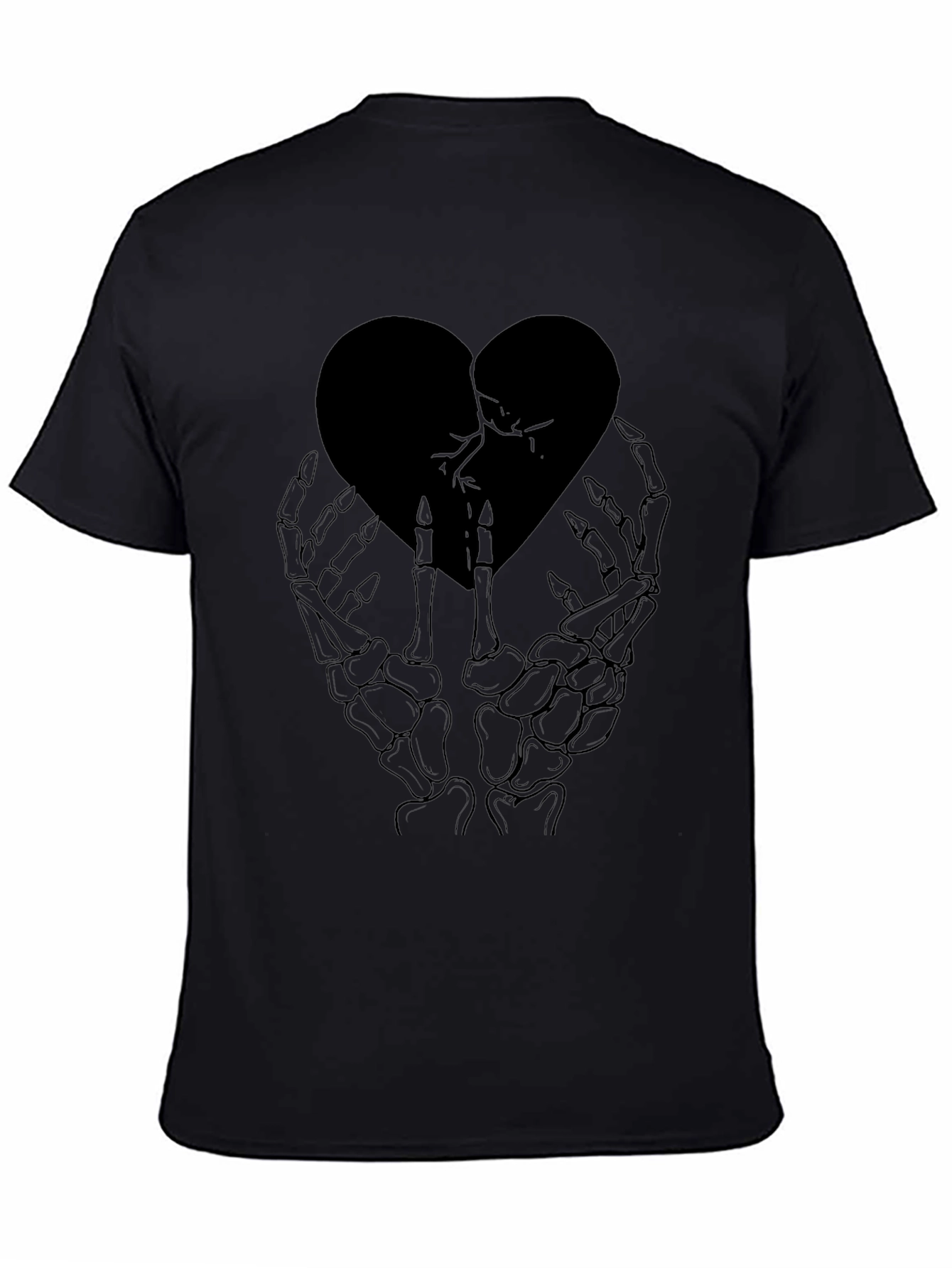 Broken Heart Skeleton Hand Graphic Tee