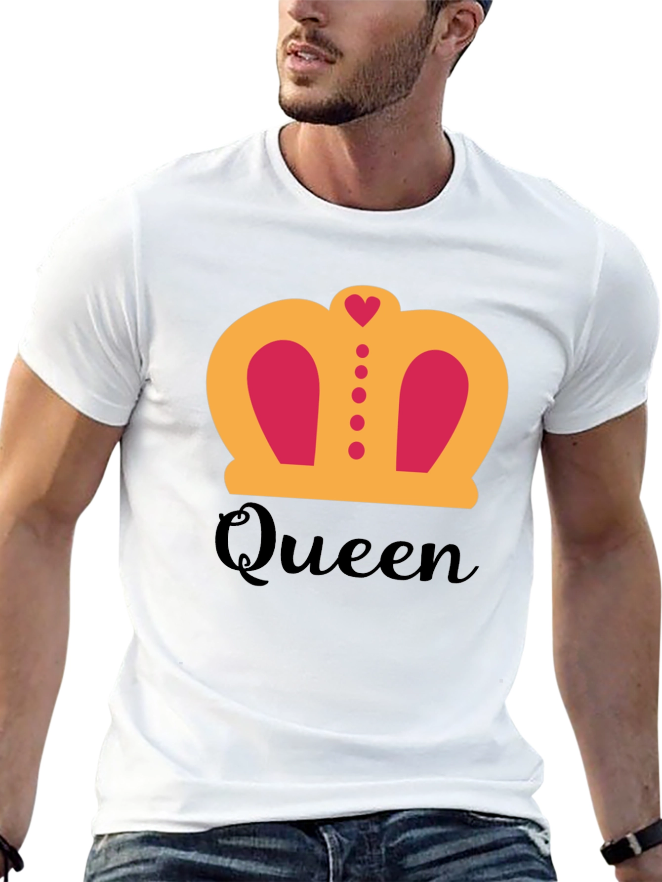 Queen Crown Graphic T-Shirt - Black