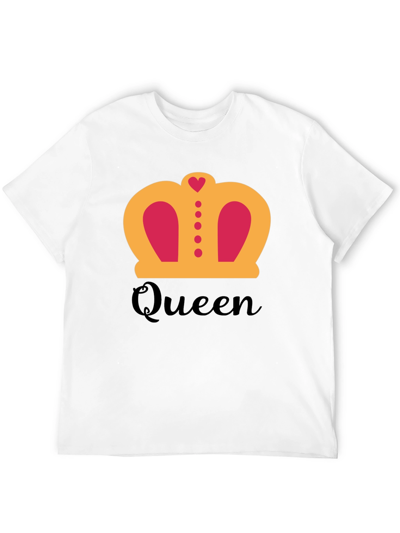 Queen Crown Graphic T-Shirt - Black