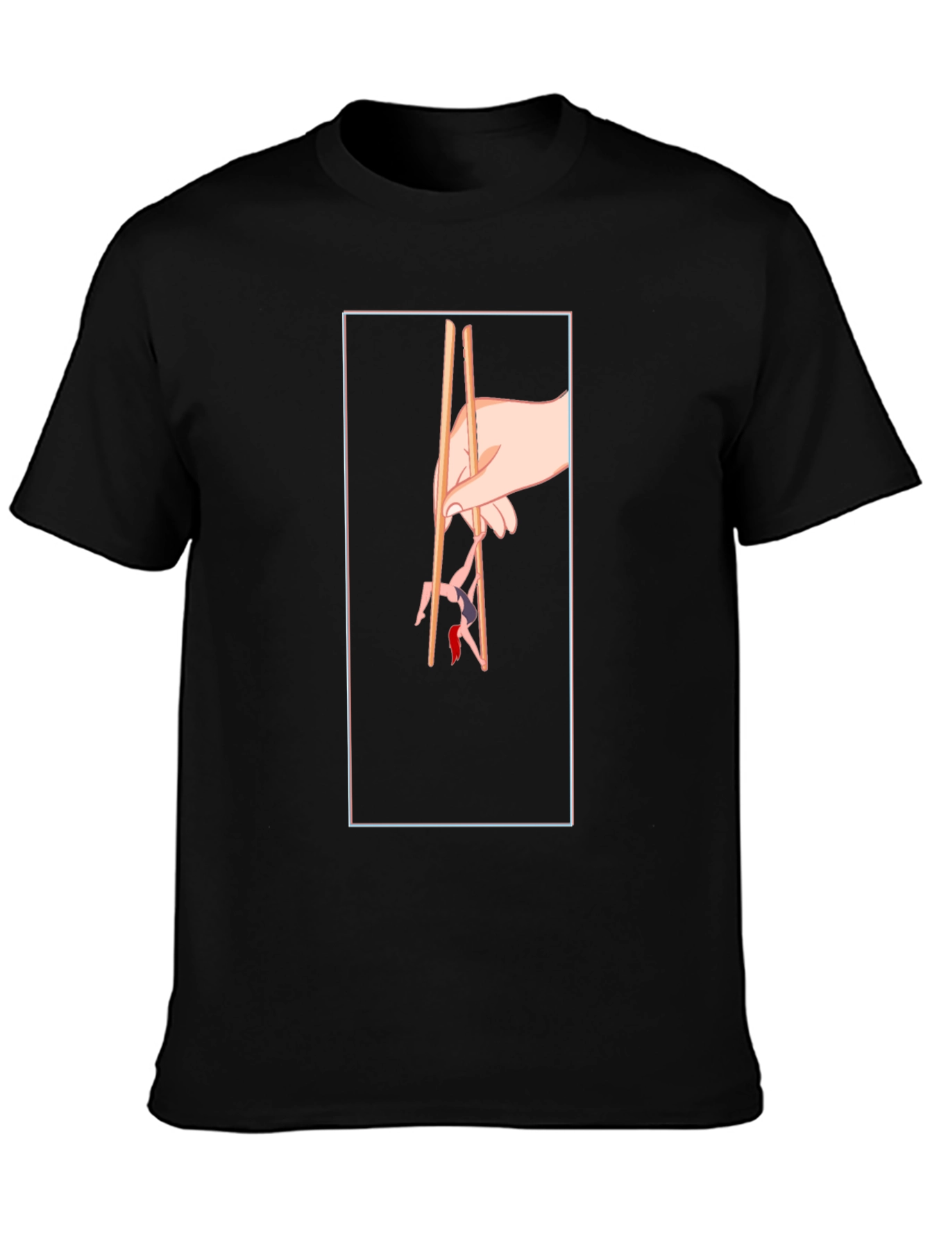 Chopstick Graphic Tee - Unique Hand Design