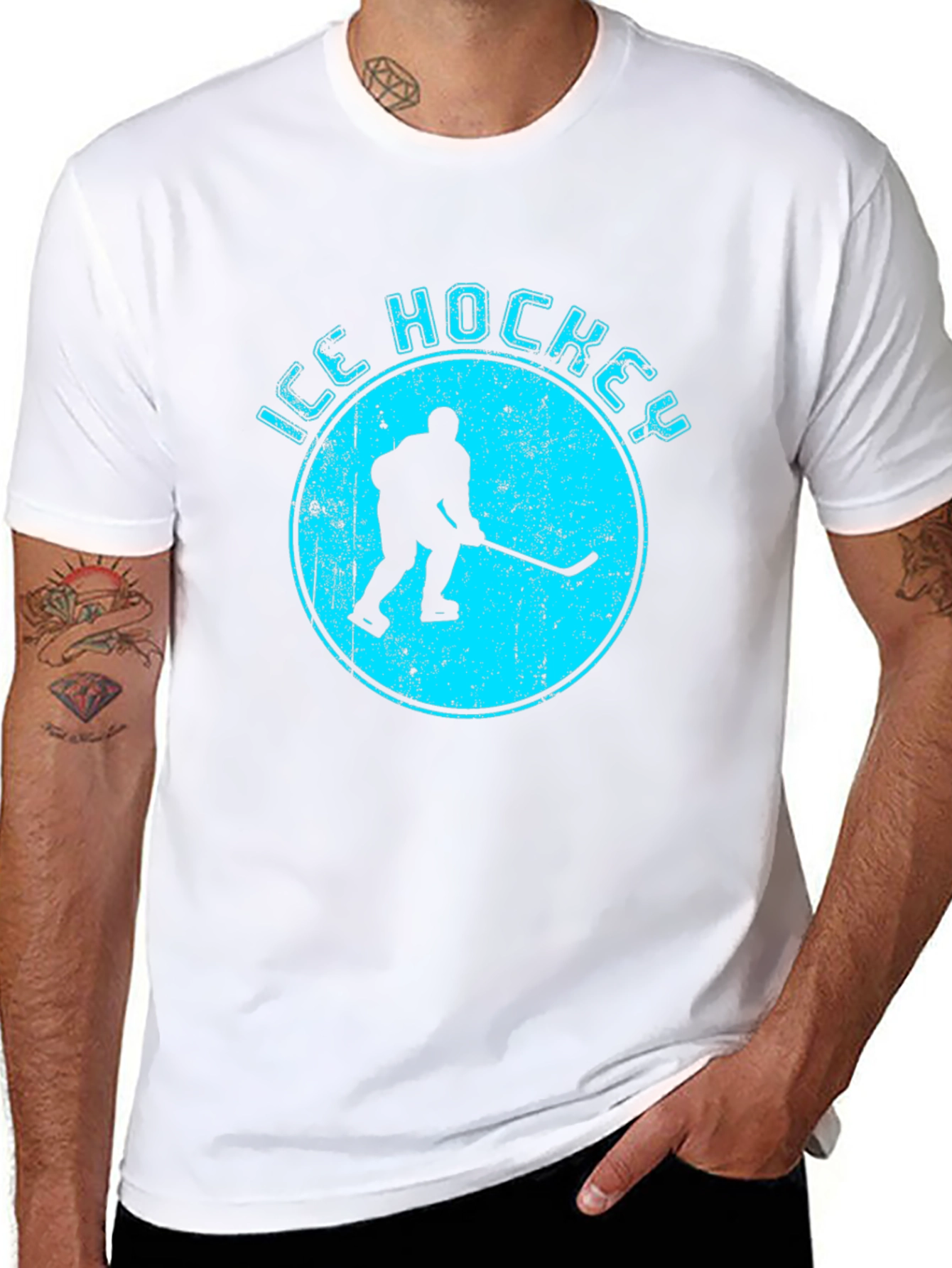 Ice Hockey Graphic Tee - Sporty Style