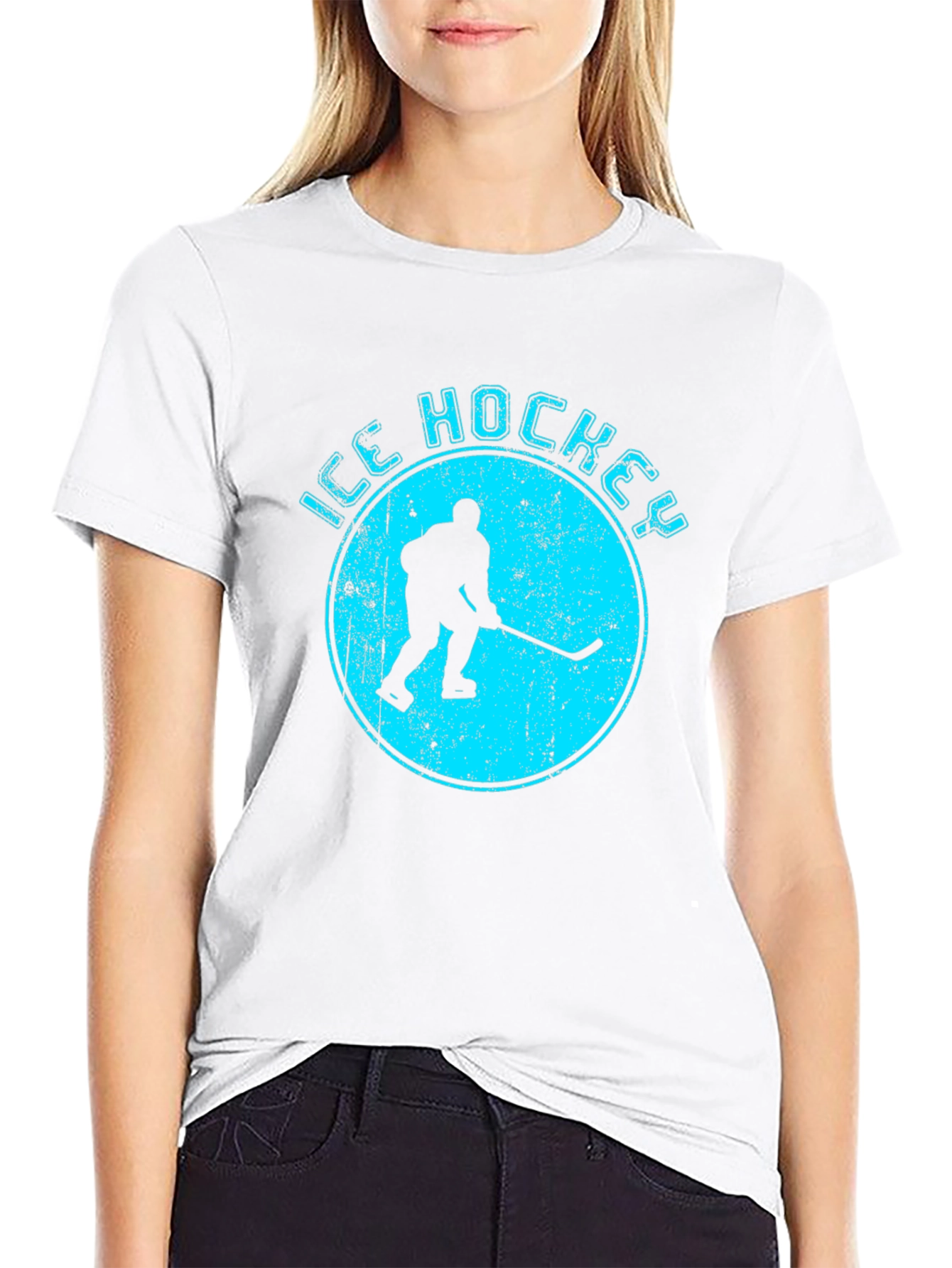 Ice Hockey Graphic Tee - Sporty Style