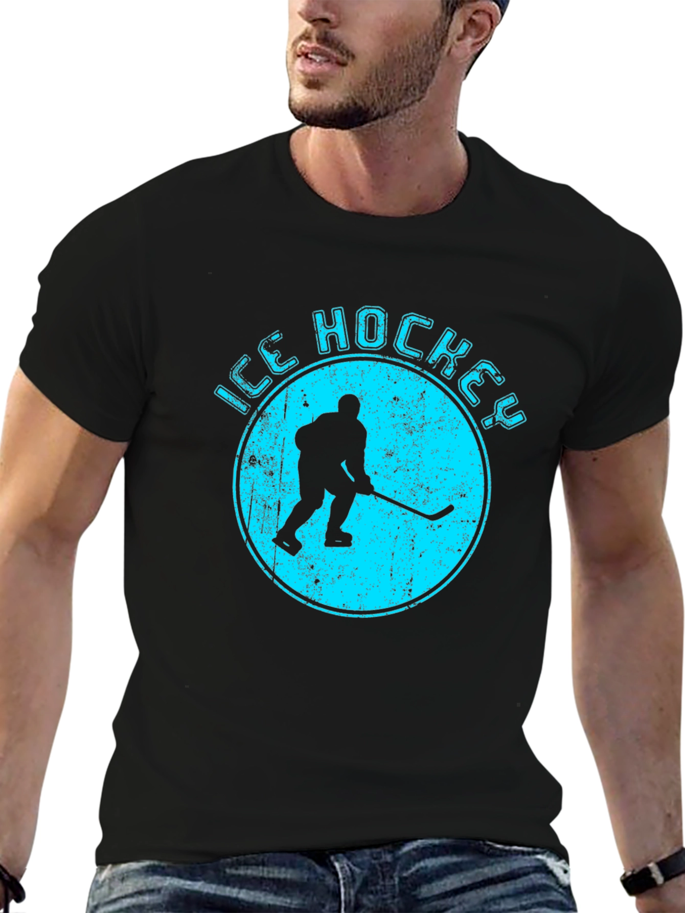 Ice Hockey Graphic Tee - Sporty Style