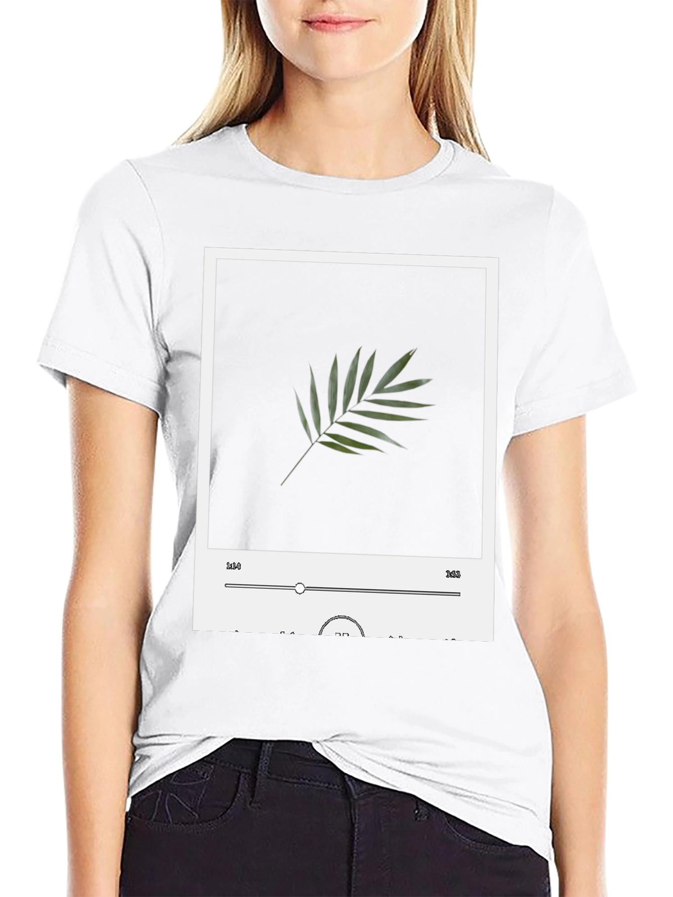 Leaf Music Player Black T-Shirt