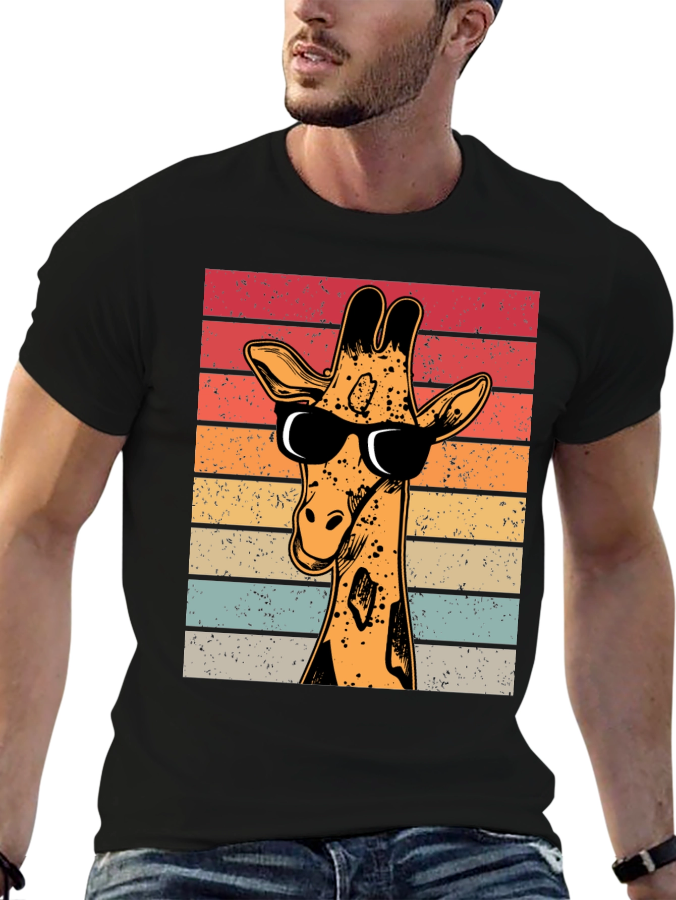 Cool Giraffe Retro T-Shirt