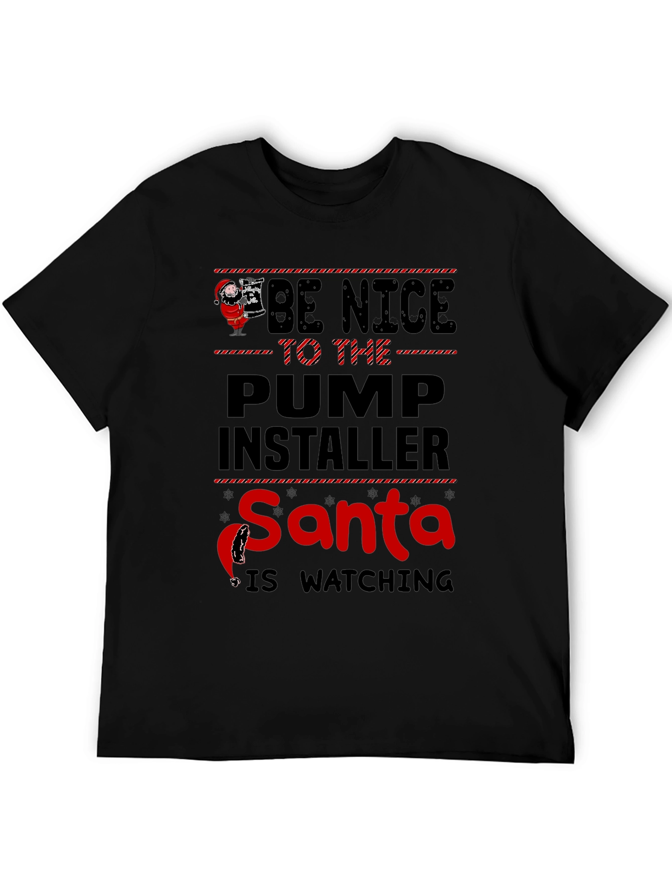 Funny Santa Pump Installer T-Shirt