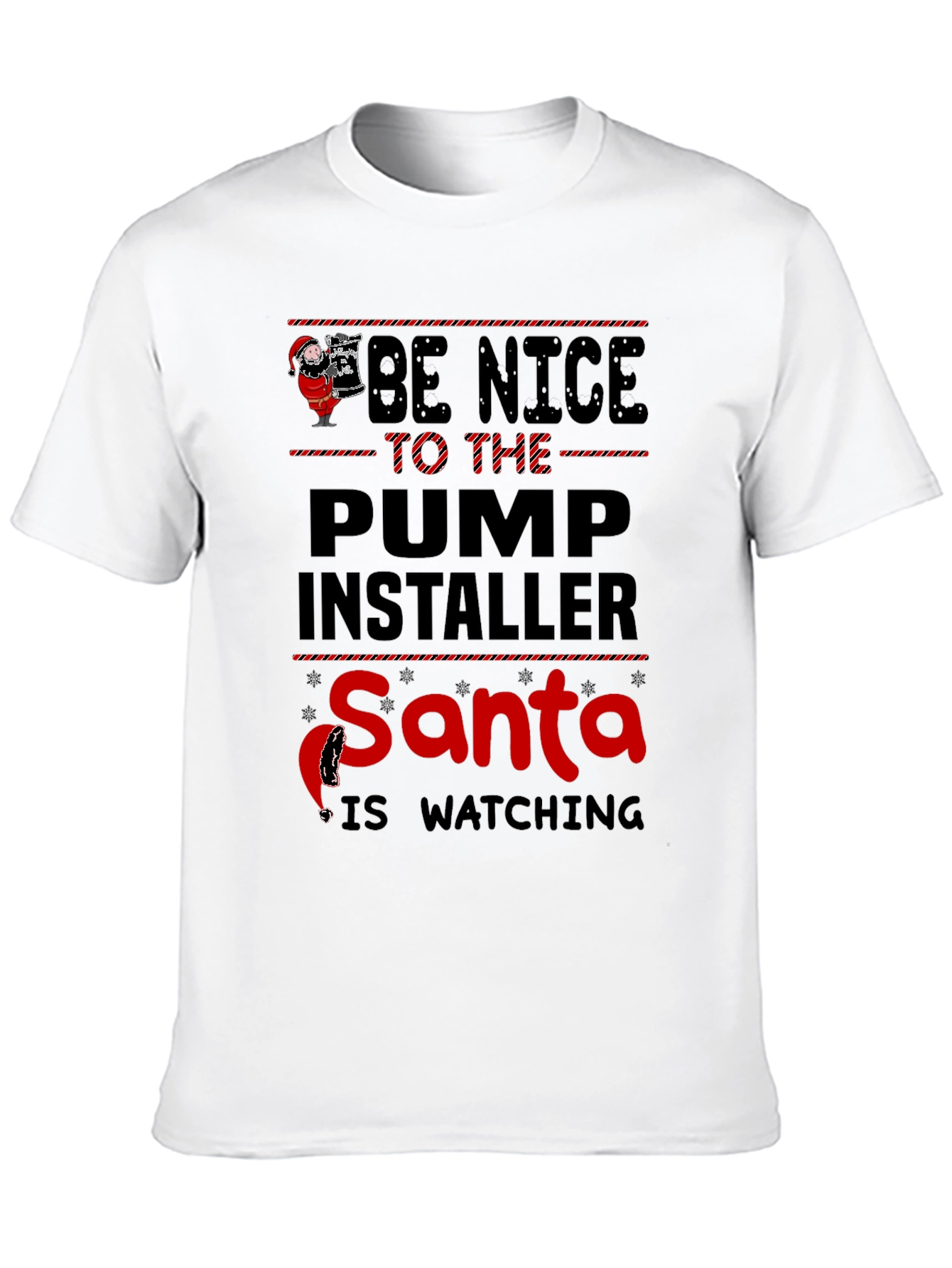 Funny Santa Pump Installer T-Shirt