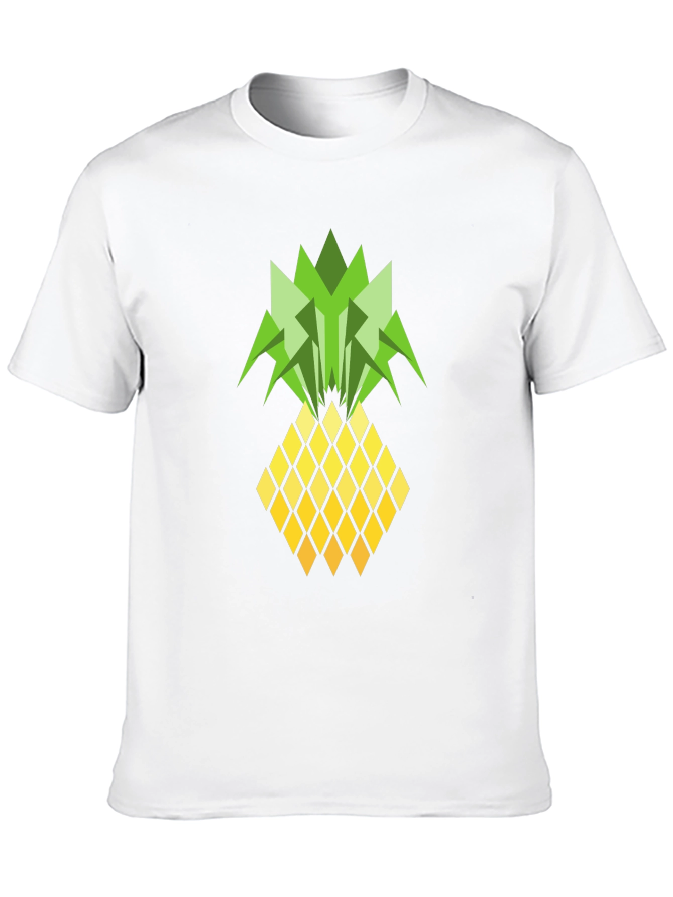 Geometric Pineapple Graphic Tee - Black T-Shirt