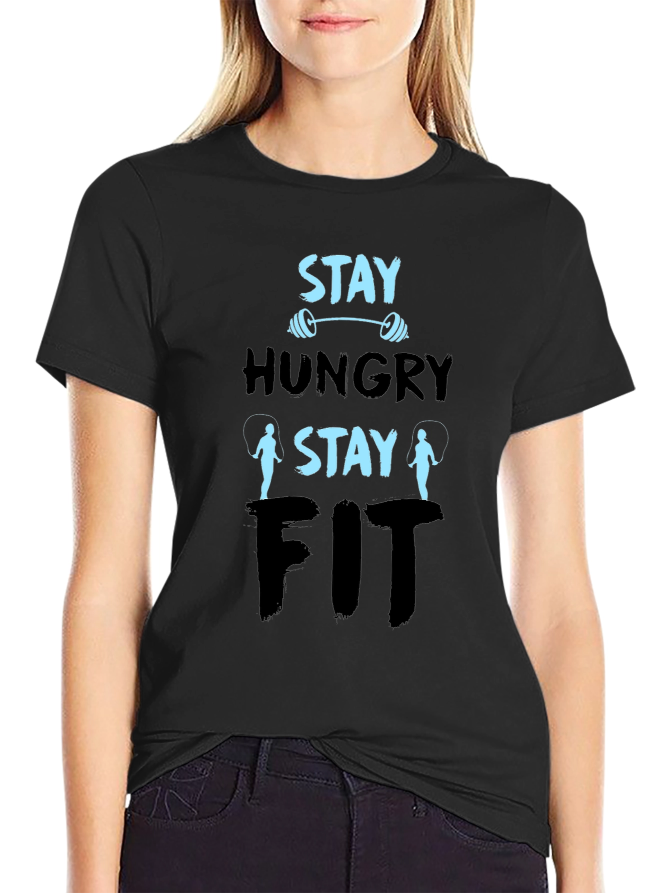 Stay Hungry Stay Fit Graphic T-Shirt