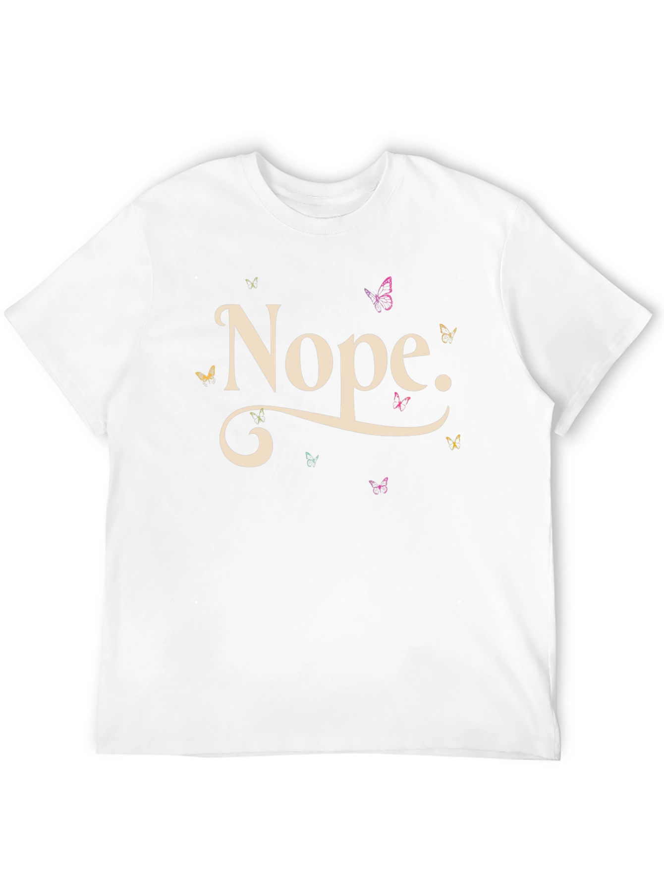 Nope Butterfly T-Shirt - Relaxed Fit Casual Tee