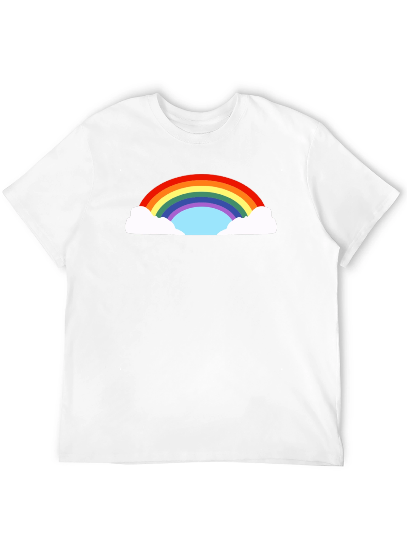Rainbow Cloud Graphic Black T-Shirt