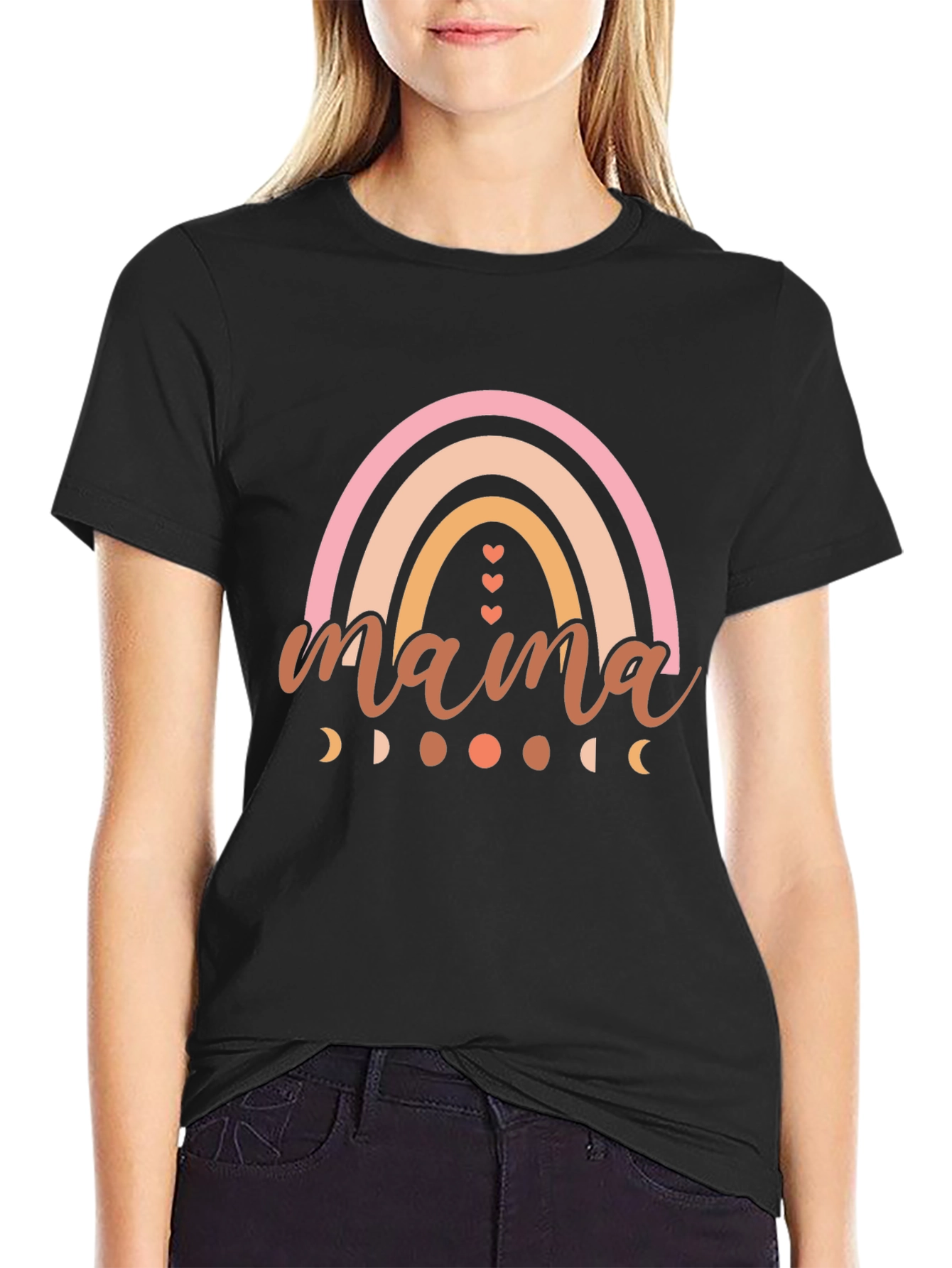 Mama Rainbow Graphic Tee - Stylish Comfort