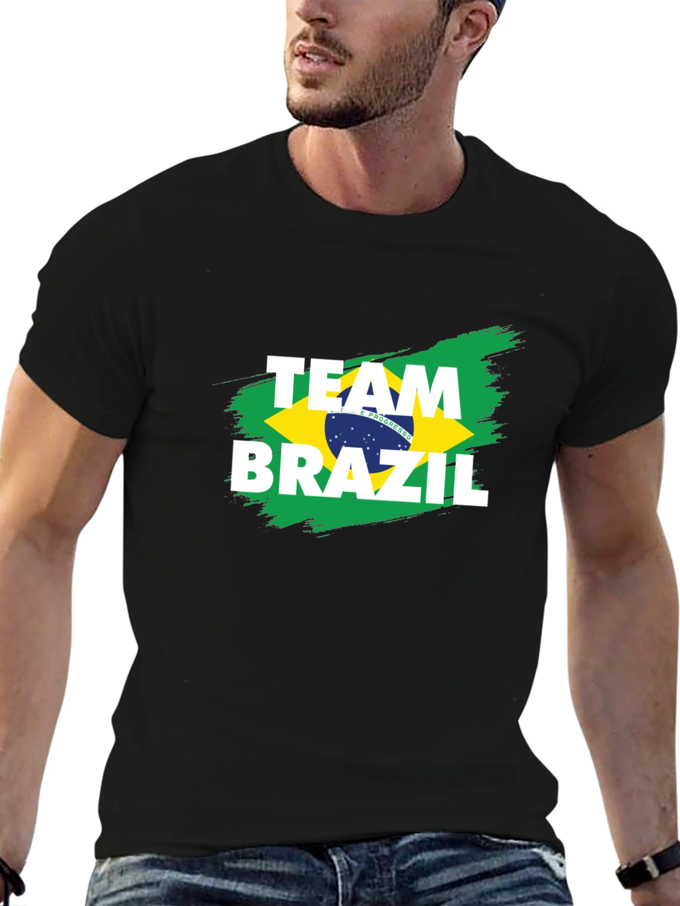 Team Brazil T-Shirt - Black Cotton Tee