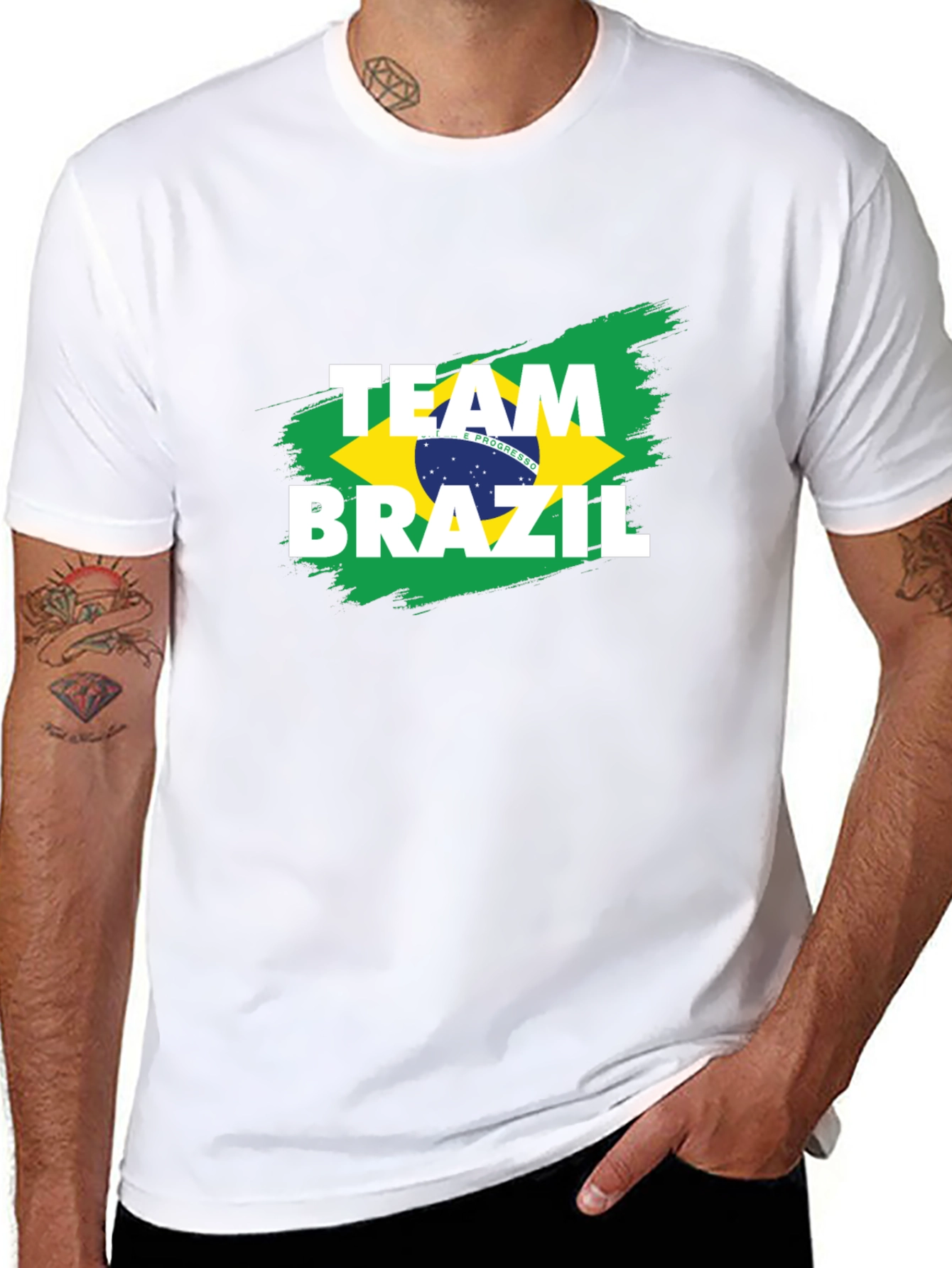 Team Brazil T-Shirt - Black Cotton Tee