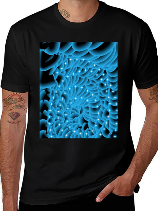 Abstract Swirls Tee - Modern Graphic Black T-Shirt