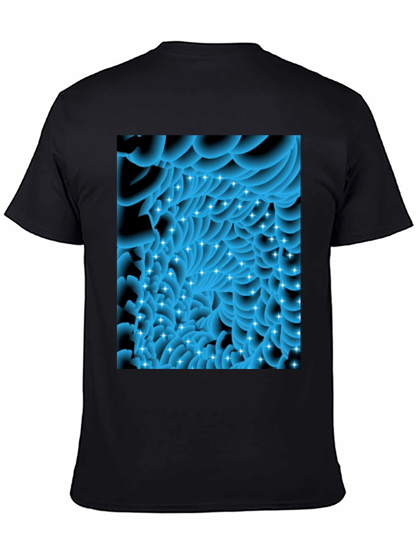 Abstract Swirls Tee - Modern Graphic Black T-Shirt