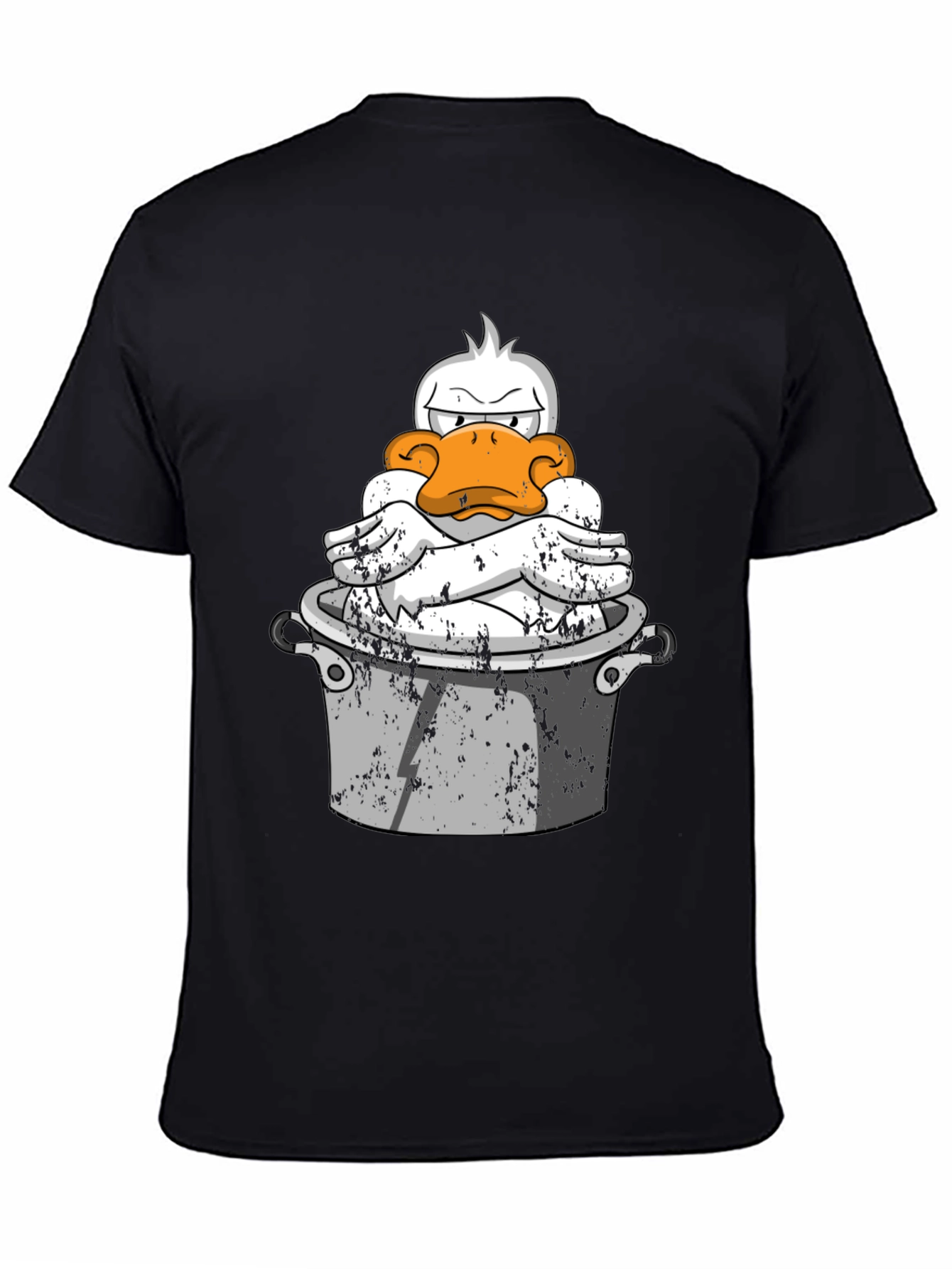 Funny Duck in Pot Graphic T-Shirt