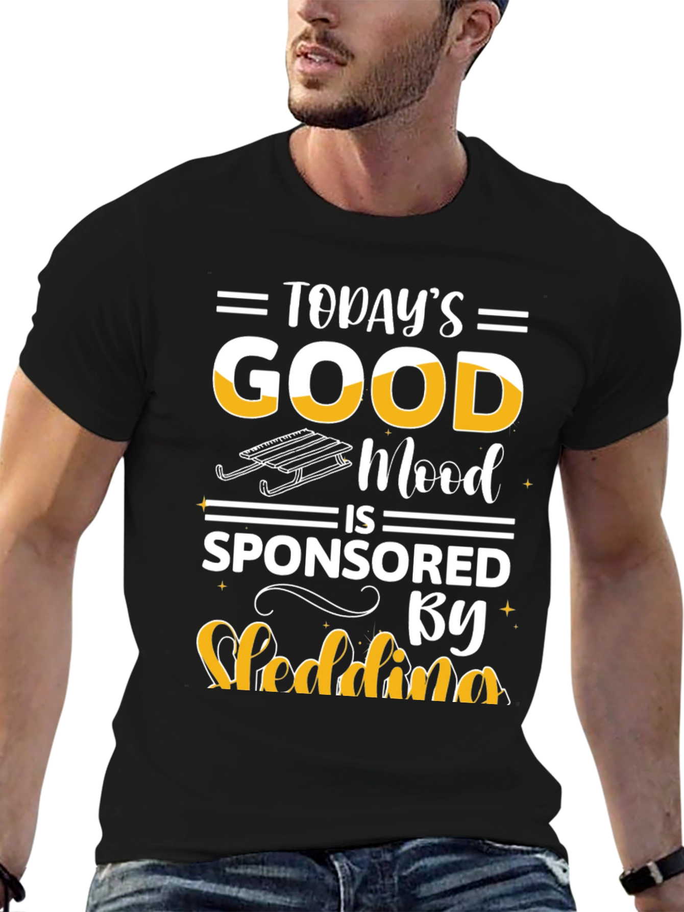 Todays Good Mood Sledding Graphic Tee