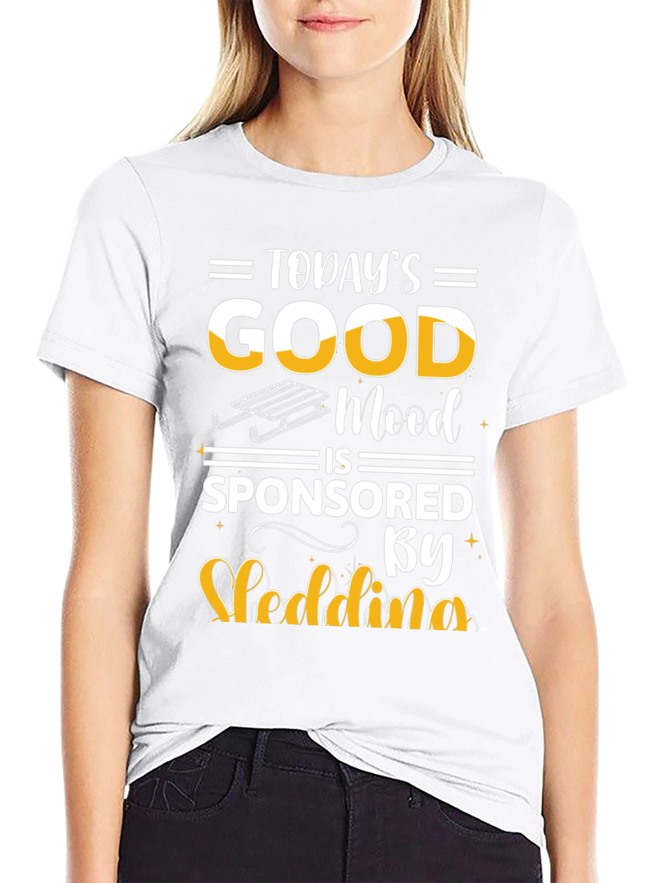 Todays Good Mood Sledding Graphic Tee