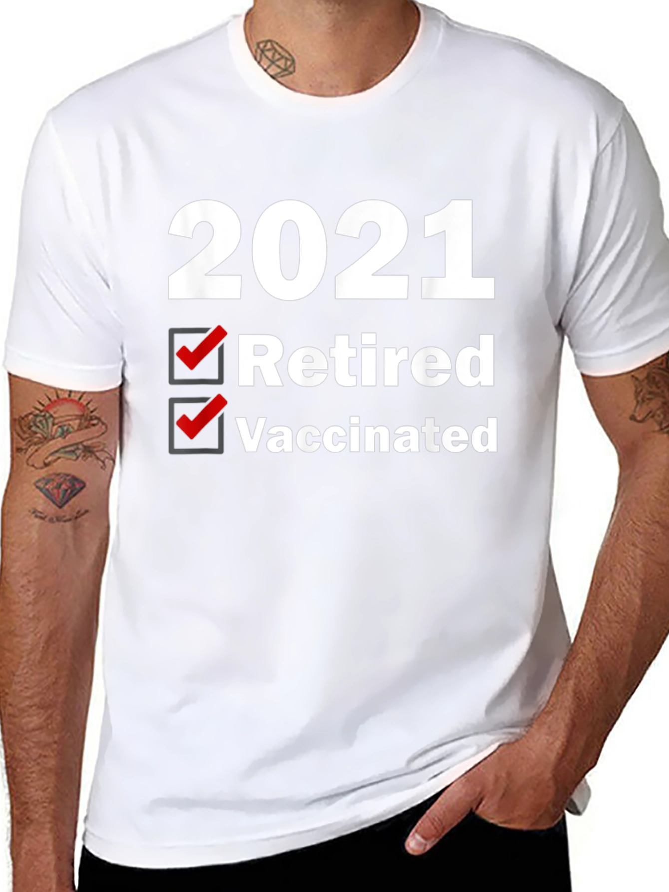 2021 Retired Vaccinated T-Shirt