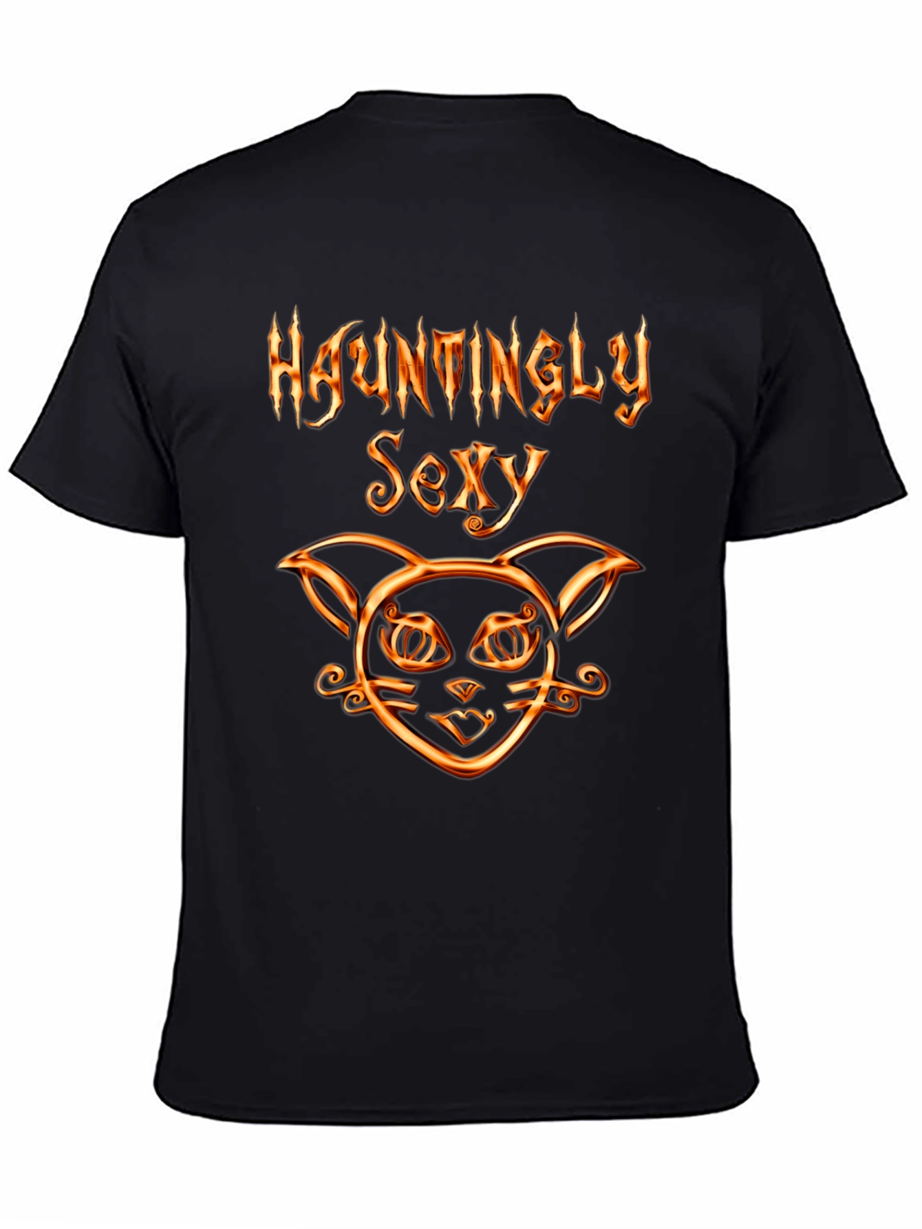 Hauntingly Sexy Cat Graphic T-Shirt