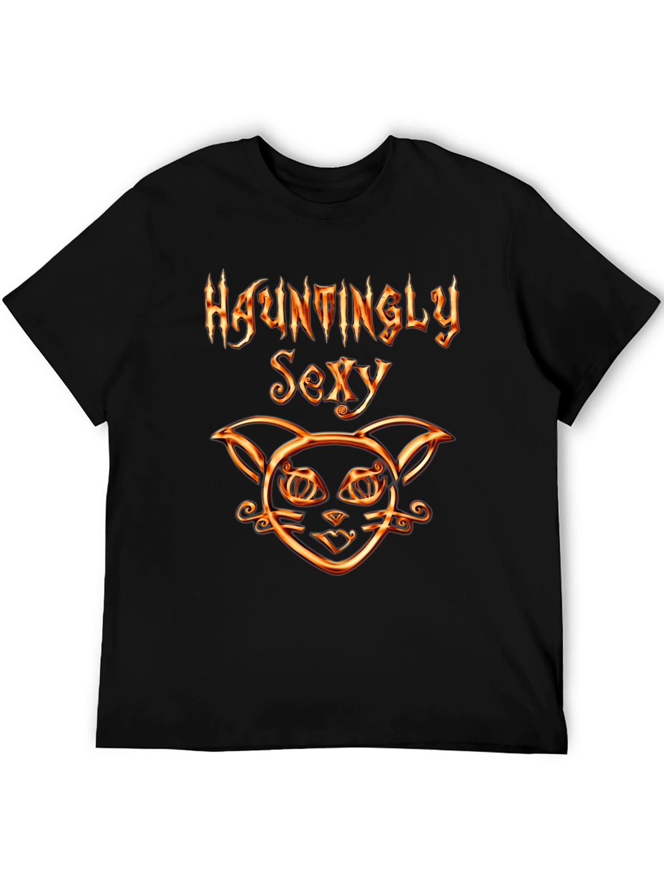 Hauntingly Sexy Cat Graphic T-Shirt