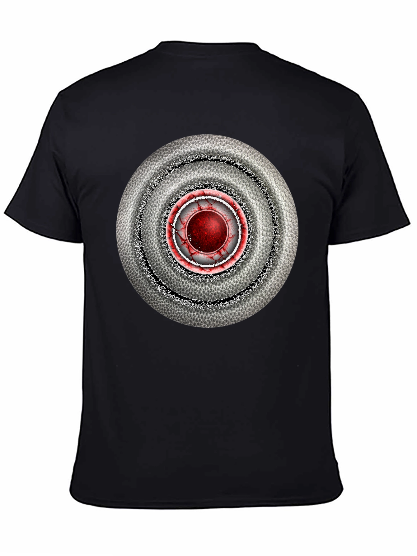 Abstract Target Graphic Mens Black T-Shirt