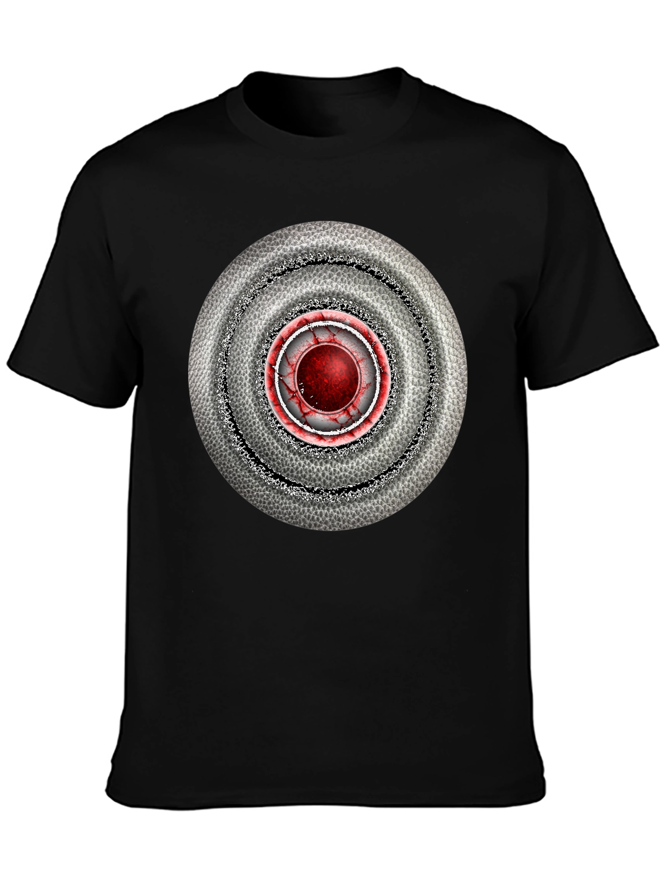 Abstract Target Graphic Mens Black T-Shirt