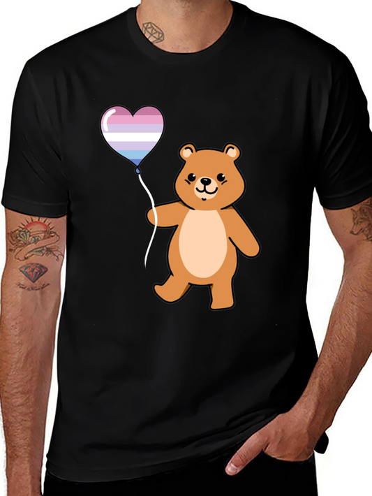Bear Heart Balloon Graphic T-Shirt