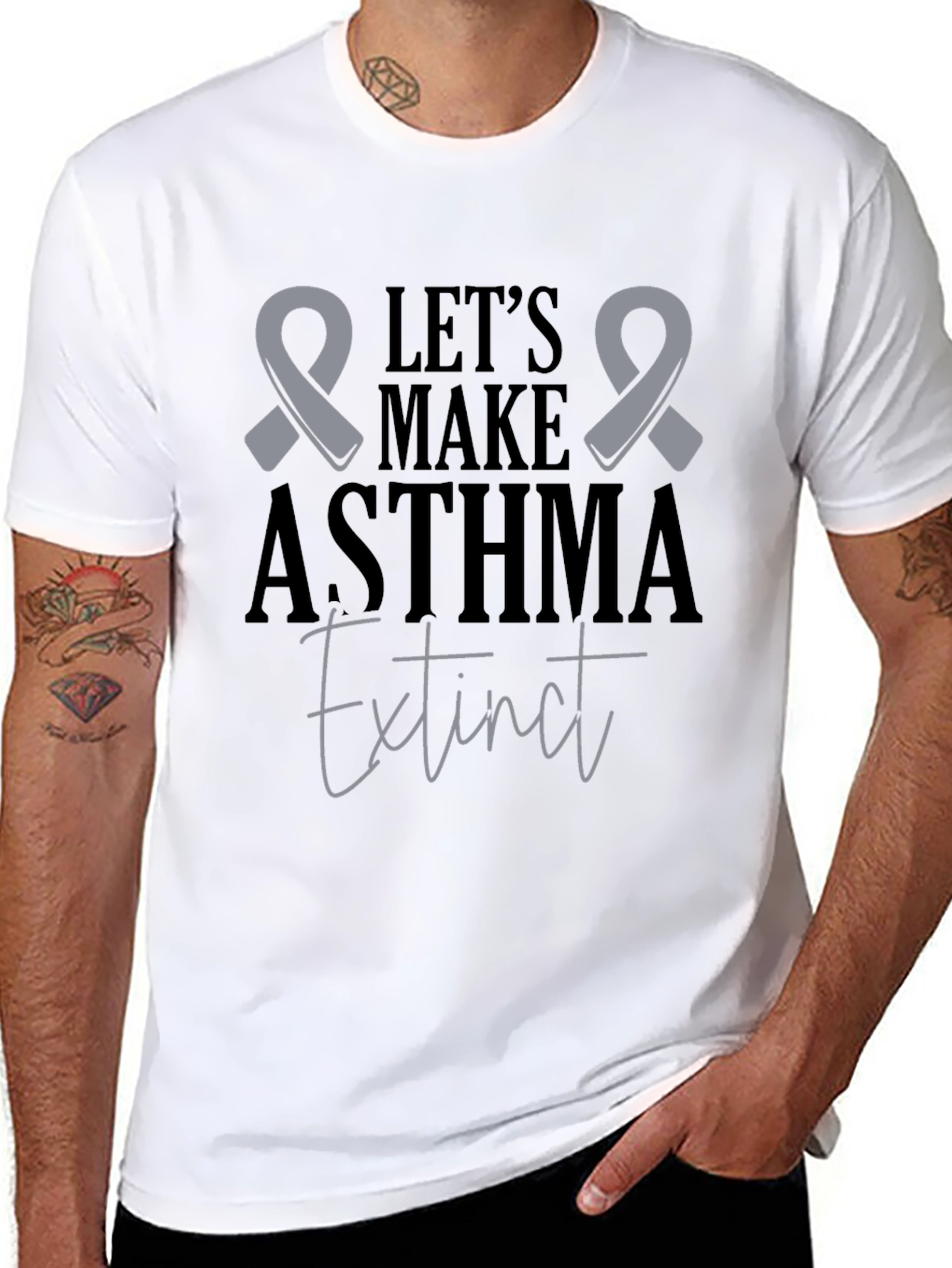 Asthma Awareness T-Shirt: Lets Make Asthma Extinct