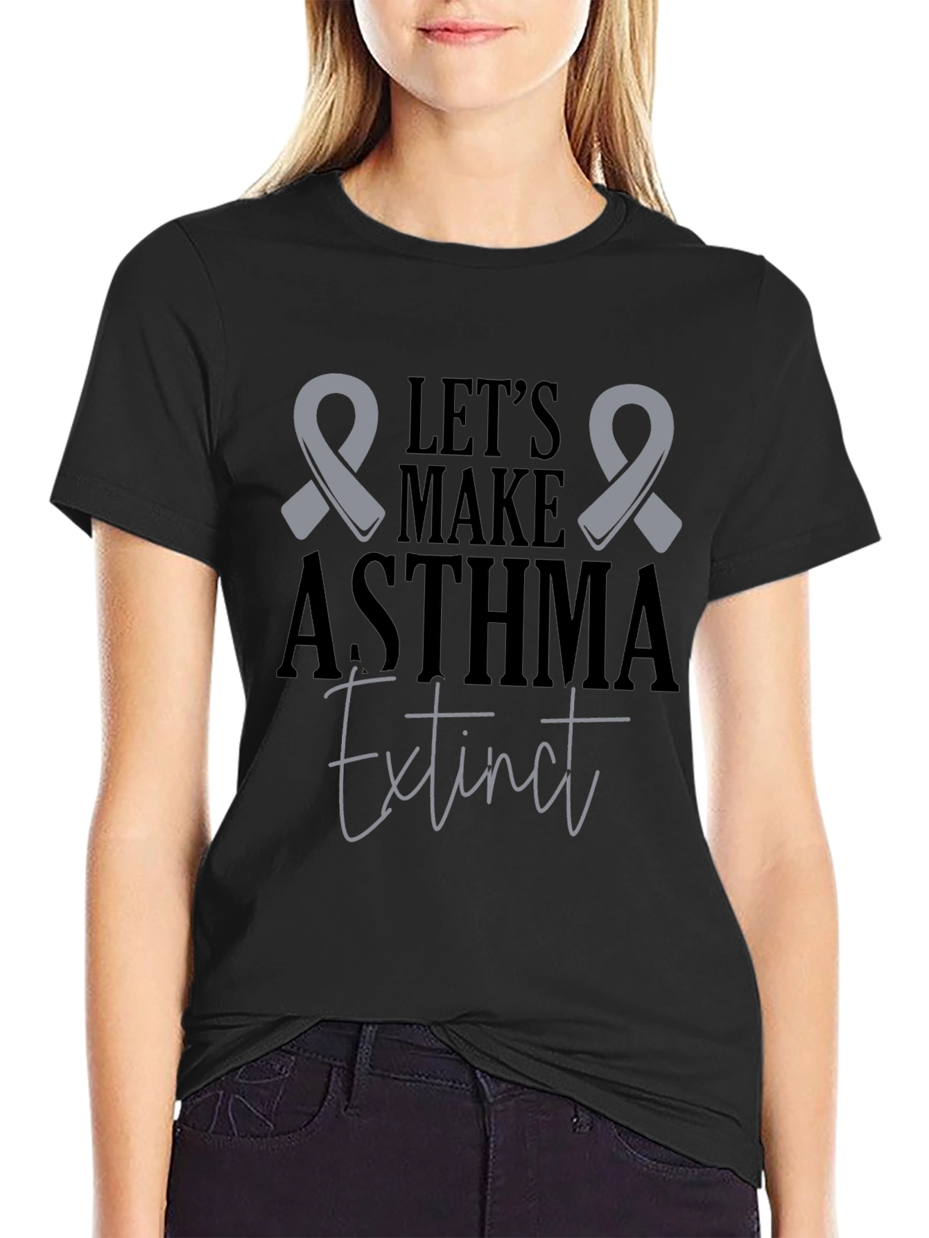Asthma Awareness T-Shirt: Lets Make Asthma Extinct