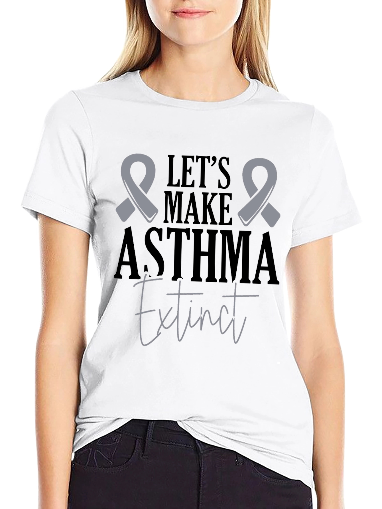Asthma Awareness T-Shirt: Lets Make Asthma Extinct