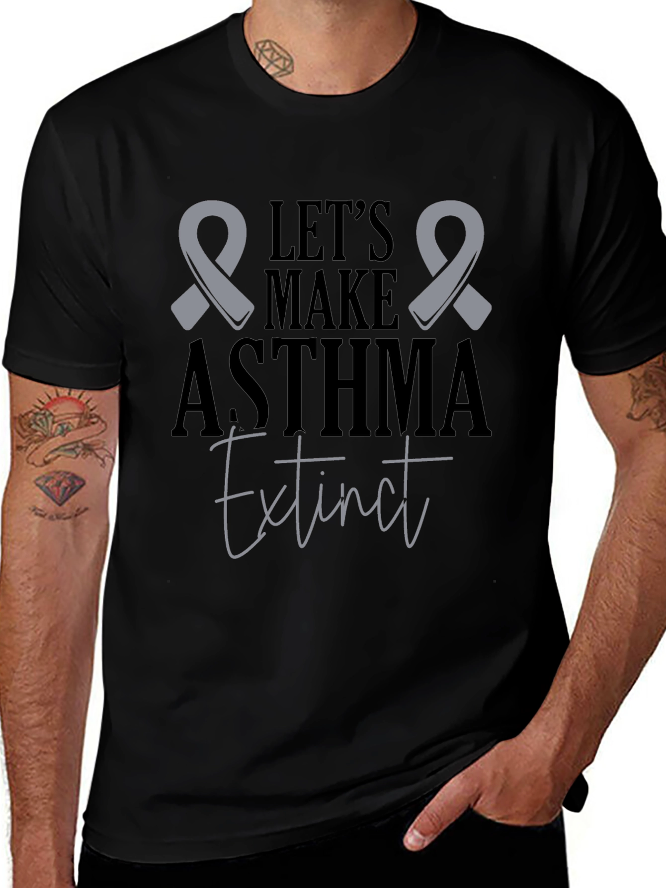Asthma Awareness T-Shirt: Lets Make Asthma Extinct