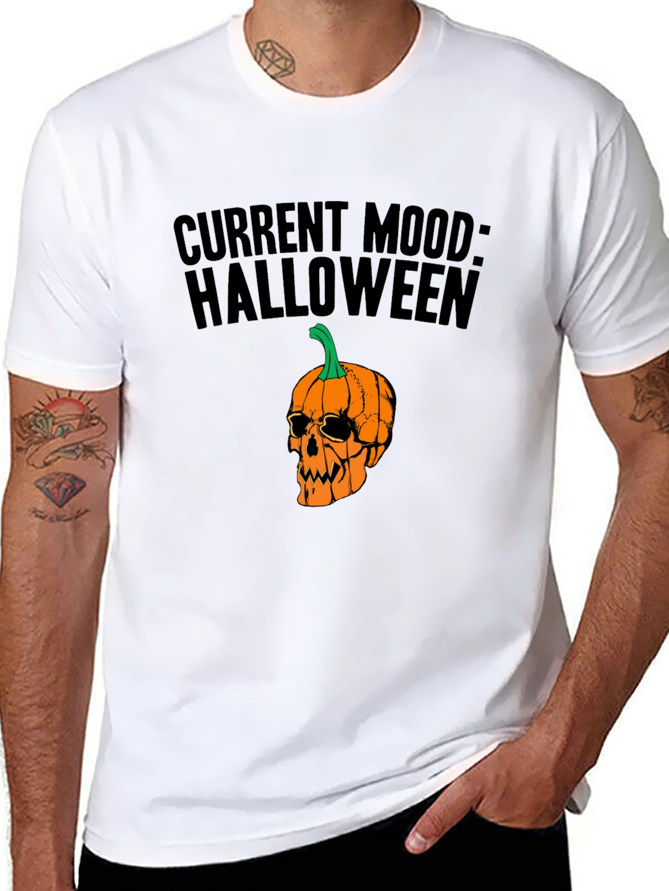 Halloween Mood Graphic Tee - Black Unisex T-Shirt