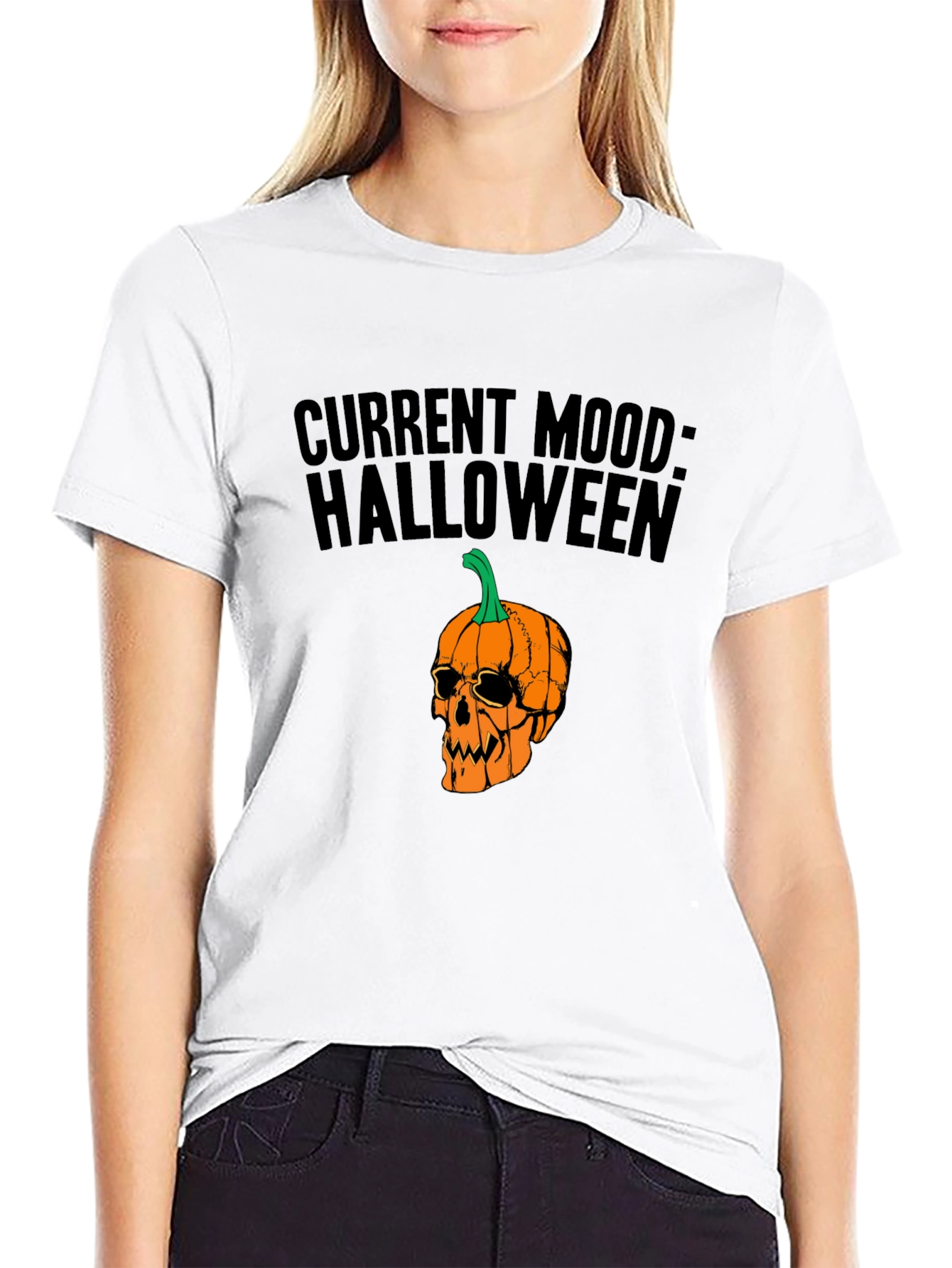 Halloween Mood Graphic Tee - Black Unisex T-Shirt