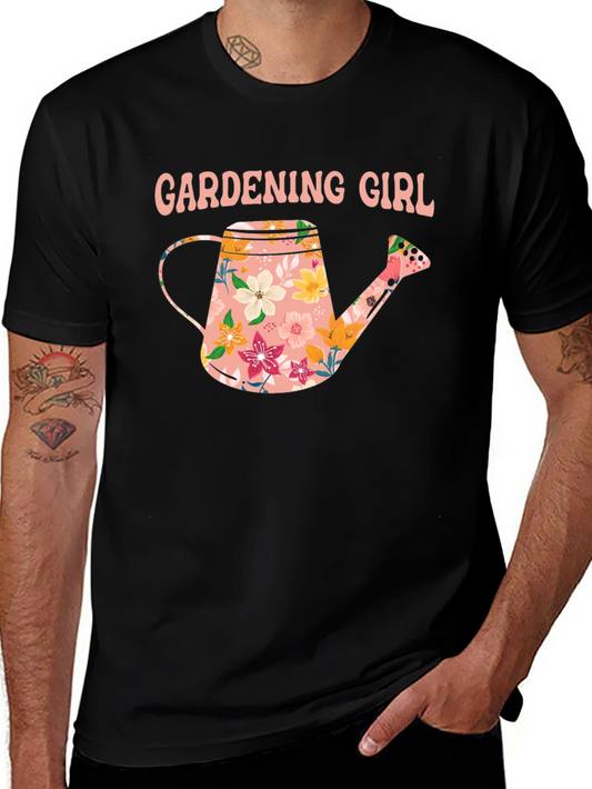 Gardening Girl Floral Watering Can T-Shirt