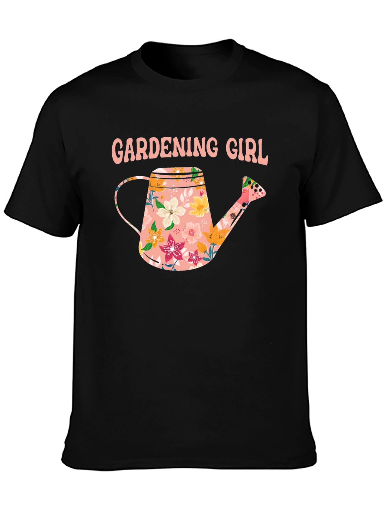 Gardening Girl Floral Watering Can T-Shirt