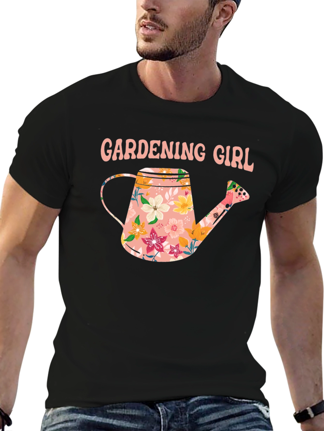 Gardening Girl Floral Watering Can T-Shirt