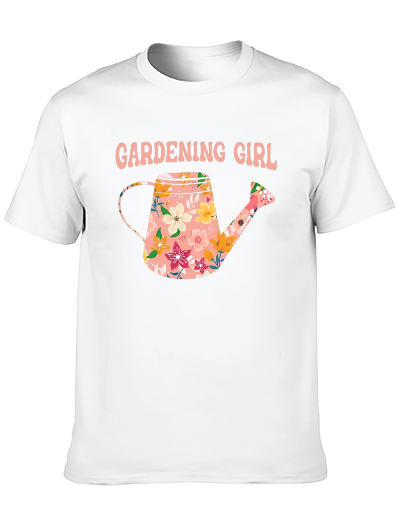 Gardening Girl Floral Watering Can T-Shirt