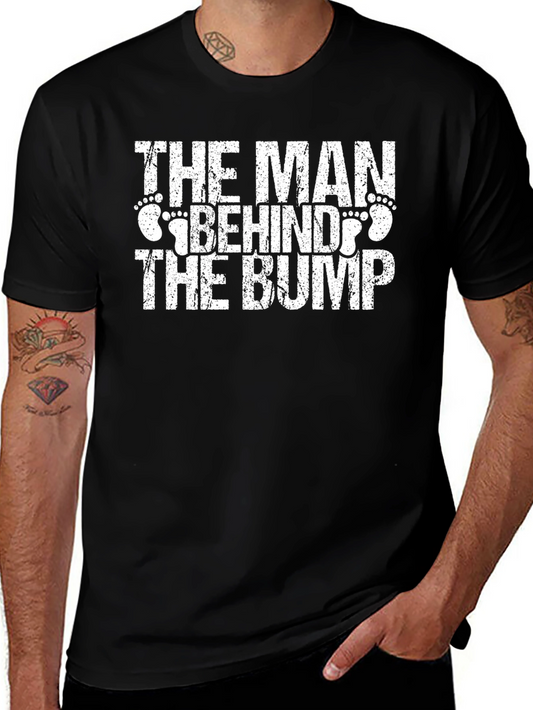 The Man Behind The Bump Graphic Tee - Dad To Be Shirt