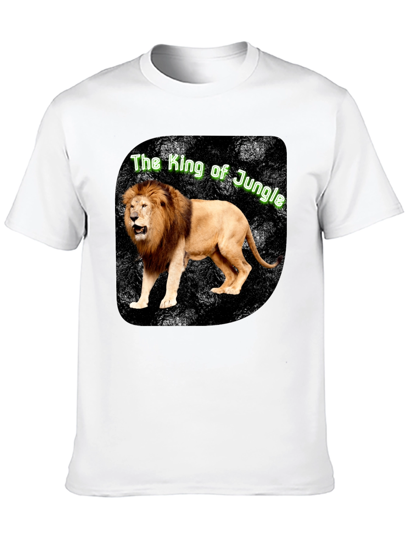 King of the Jungle Lion Graphic Tee - Black