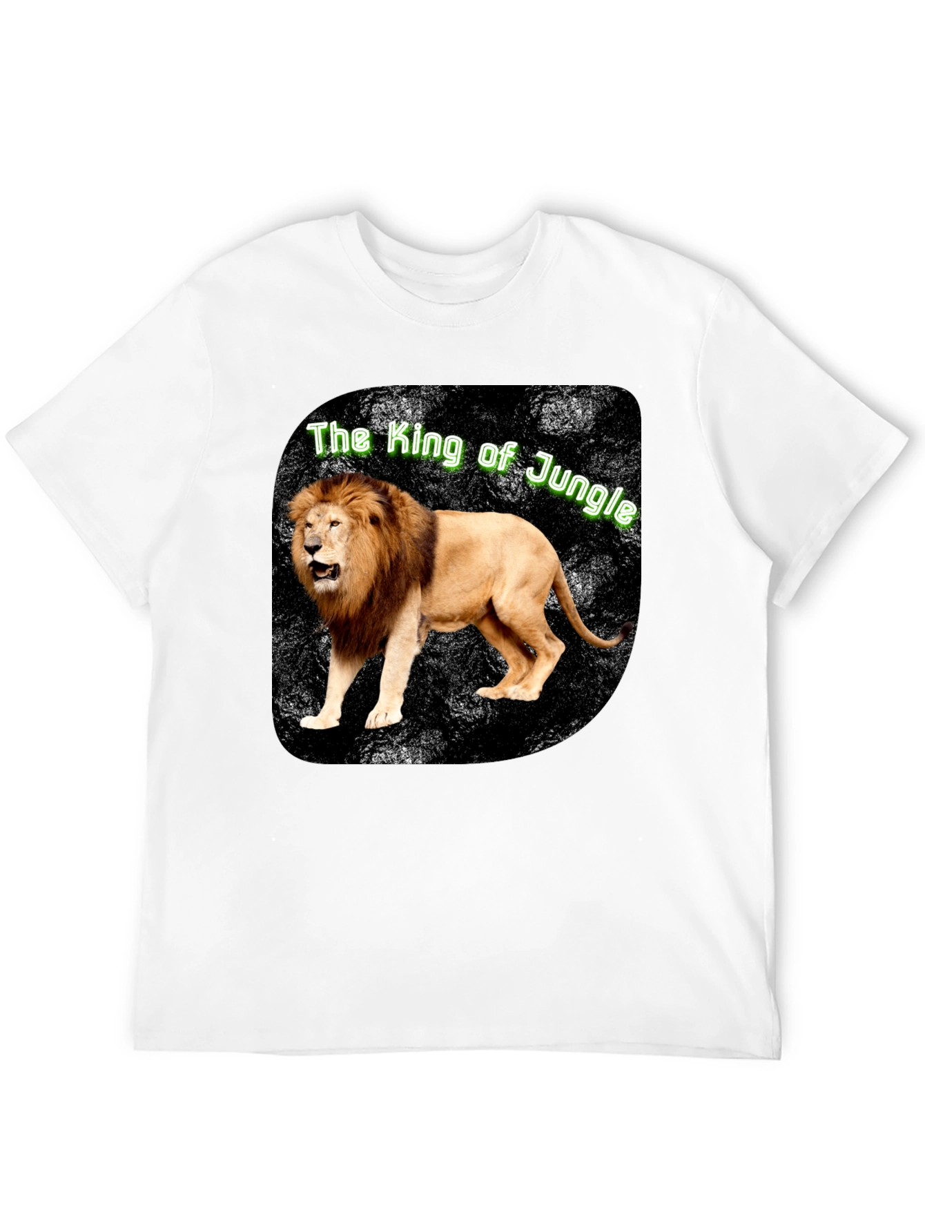 King of the Jungle Lion Graphic Tee - Black