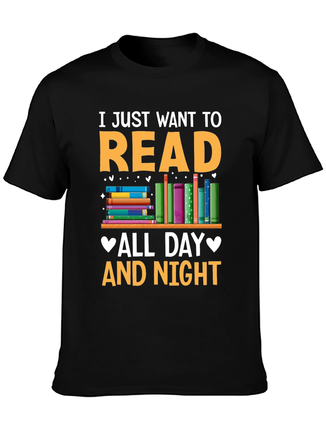 Read All Day and Night Graphic T-Shirt