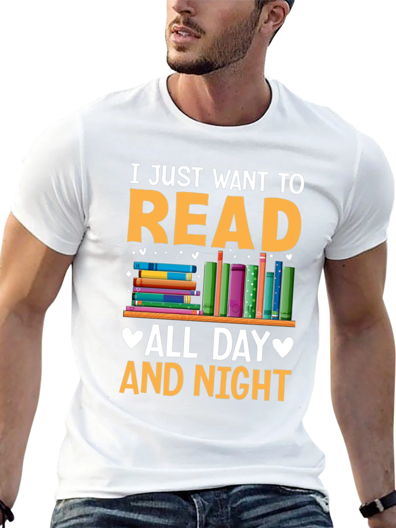Read All Day and Night Graphic T-Shirt