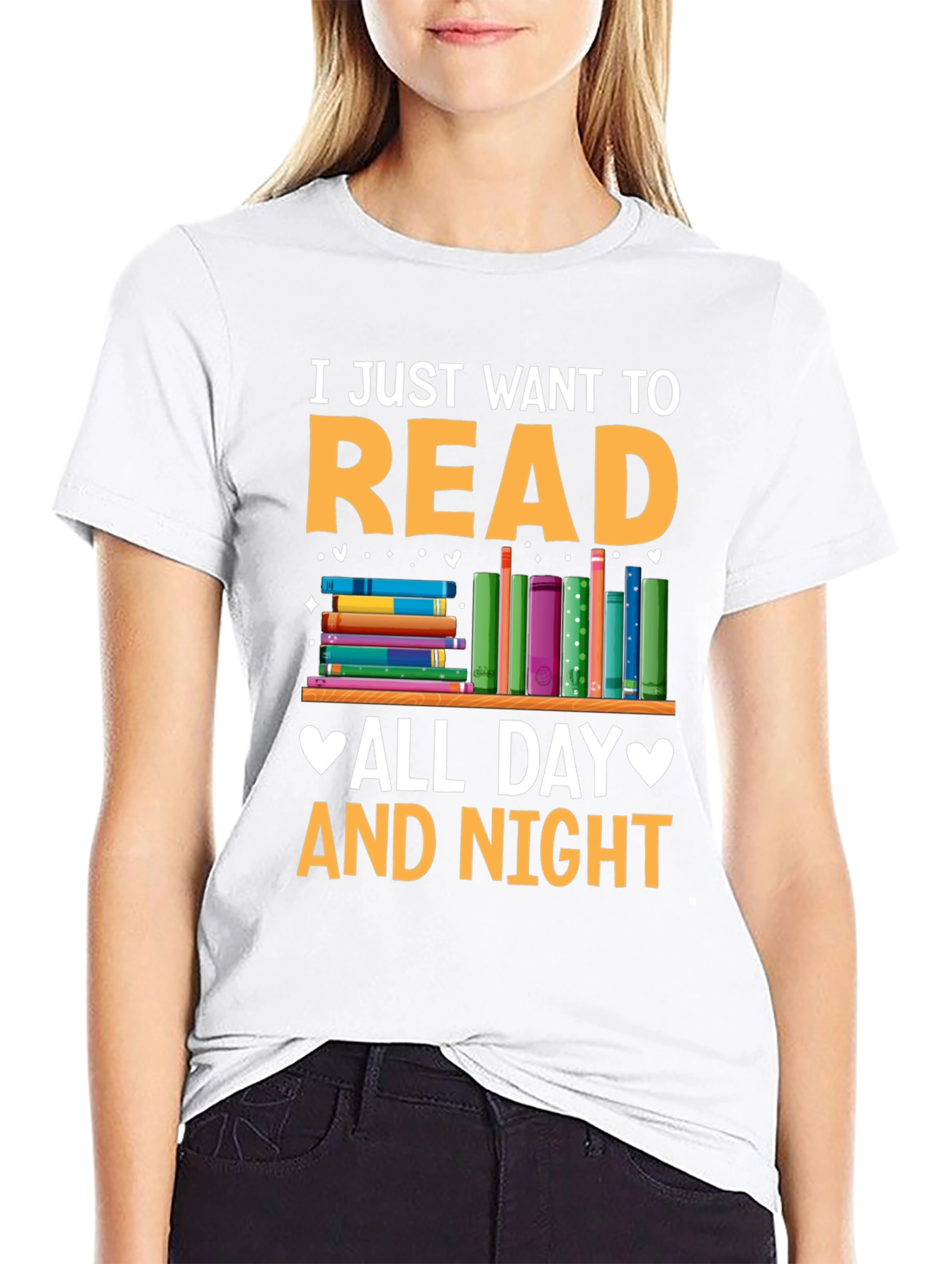 Read All Day and Night Graphic T-Shirt