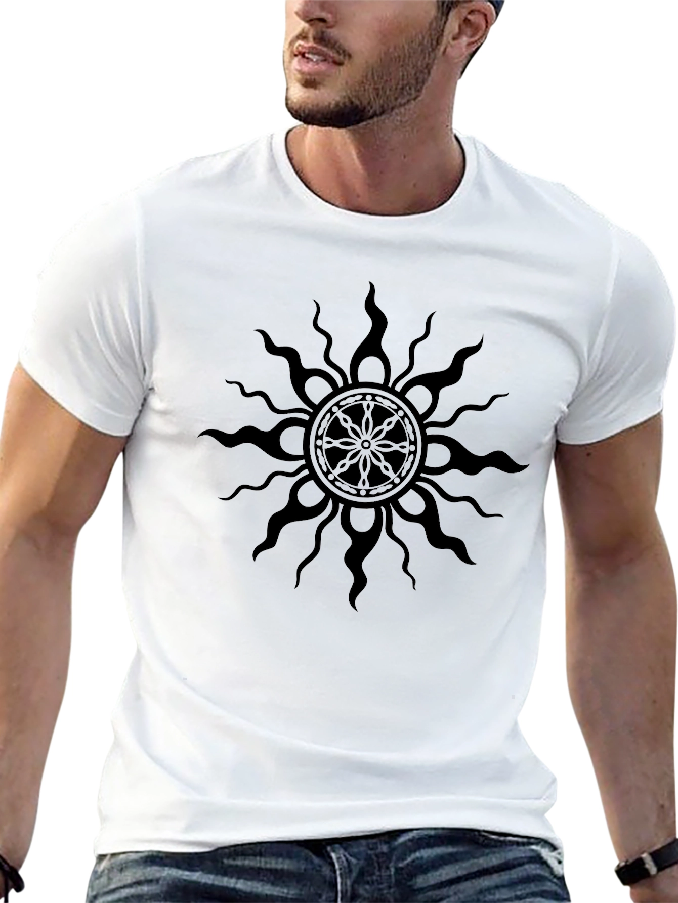 Black Sunburst Graphic Tee
