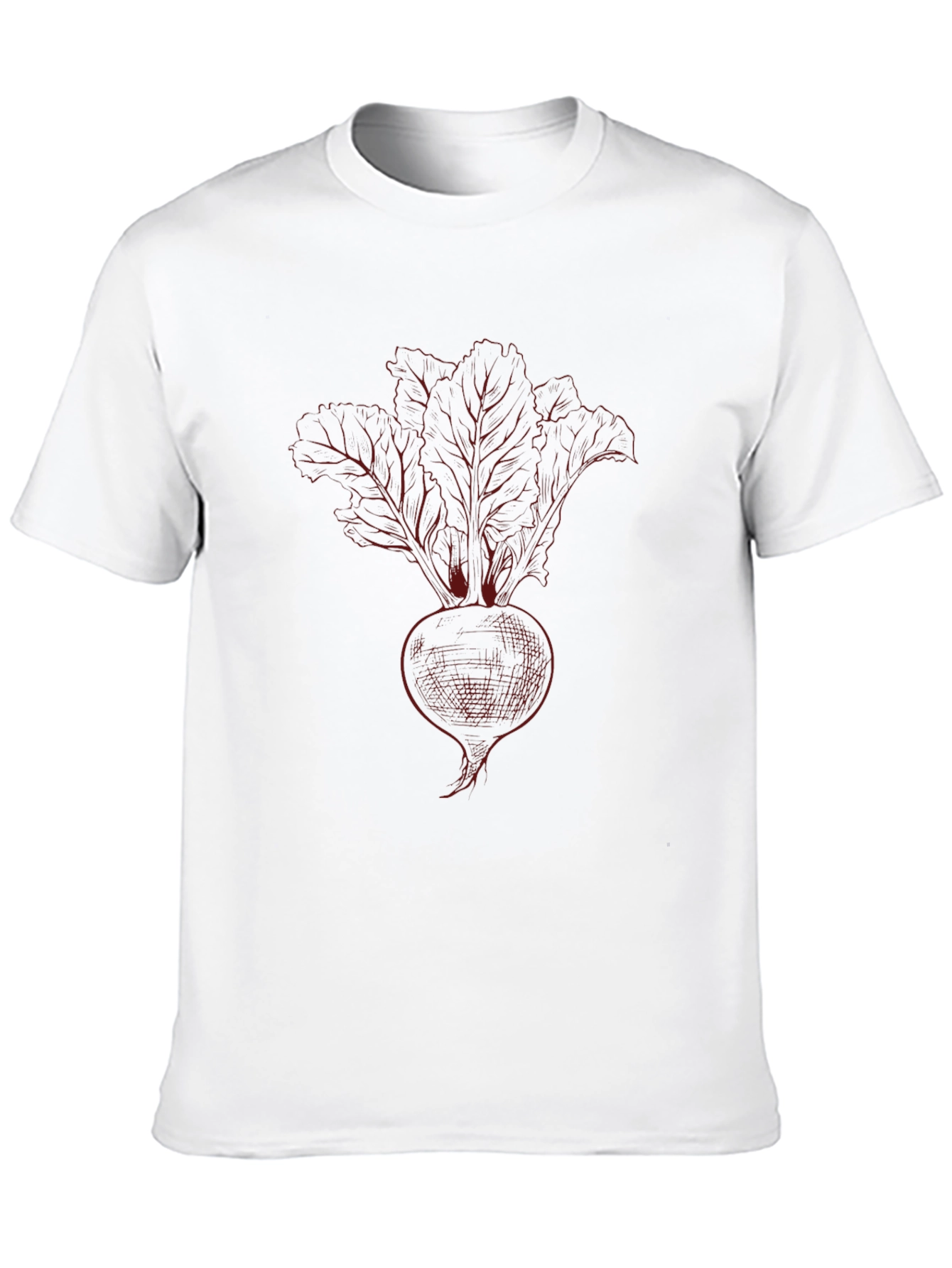 Beetroot Sketch Graphic Tee - Black Cotton T-Shirt