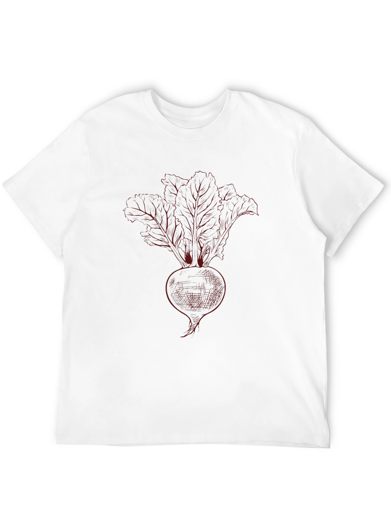 Beetroot Sketch Graphic Tee - Black Cotton T-Shirt
